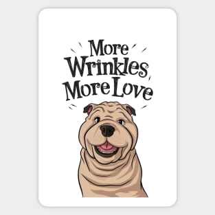 Shar Pei Dog More Wrinkles More Love Cute Sticker